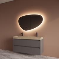 Badmeubelset BWS Riga Met Lako Wastafel Cappuccino 120 cm Leigrijs Boss & Wessing