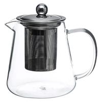 Secret de Gourmet - Theepot - glas/rvs - met filter - 800 ml