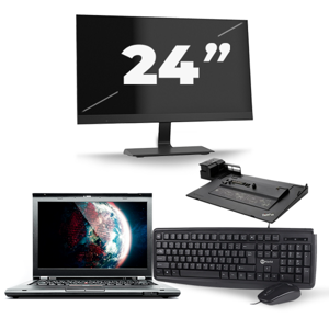 Lenovo ThinkPad T430s - Intel Core i7-3e Generatie - 14 inch - 8GB RAM - 240GB SSD - Windows 10 + 1x 24 inch Monitor