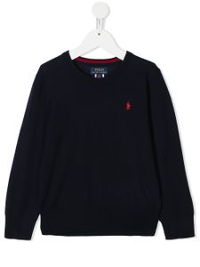 Ralph Lauren Kids sweat à logo brodé - Bleu