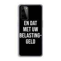 Belastinggeld - Zwart: OnePlus 9 Pro Transparant Hoesje