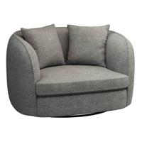 Leen Bakker - Loveseat Enzio - Wandy - Stof - Grijs - 95x129x75 Cm