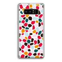 Colored Giraffe: Samsung Galaxy Note 8 Transparant Hoesje
