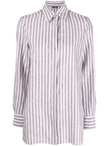 Kiton chemise à rayures verticales - Blanc