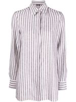 Kiton chemise à rayures verticales - Blanc