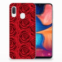 Samsung Galaxy A20e TPU Case Red Roses - thumbnail