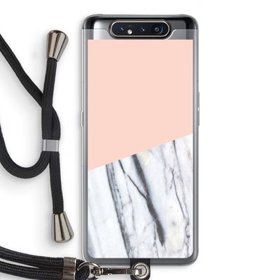A touch of peach: Samsung Galaxy A80 Transparant Hoesje met koord