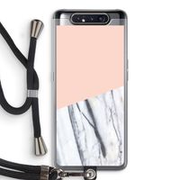 A touch of peach: Samsung Galaxy A80 Transparant Hoesje met koord