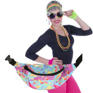 Foute 80s/90s party verkleed set compleet - dames - jaren 80/90 verkleed accessoires