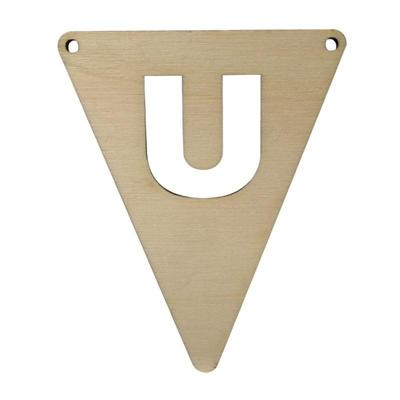 JeP kids houten vlagletter alfabet-U