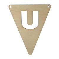 JeP kids houten vlagletter alfabet-U