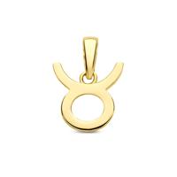 14k Geelgouden Hanger Sterrenbeeld Stier - Per Stuk
