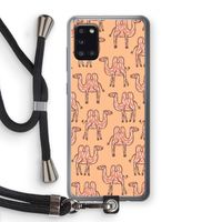 Kameel: Samsung Galaxy A31 Transparant Hoesje met koord