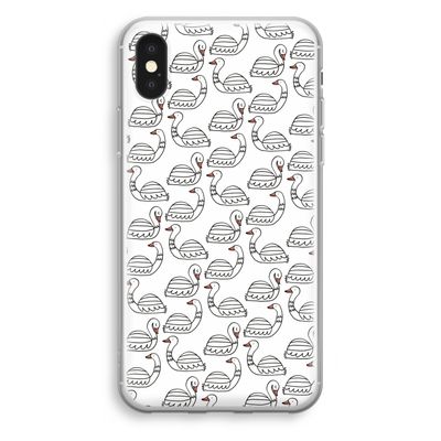 Zwanen: iPhone X Transparant Hoesje