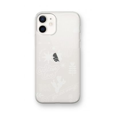 Good vibes: iPhone 12 mini Transparant Hoesje