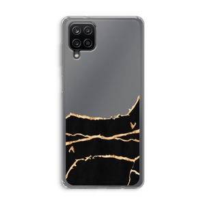Gouden marmer: Samsung Galaxy A12 Transparant Hoesje
