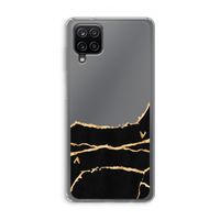 Gouden marmer: Samsung Galaxy A12 Transparant Hoesje