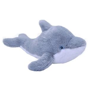 Wild Republic Knuffel dolfijn - grijs - 30 cm - pluche - eco-kins - knuffeldier - dolfijnenknuffel