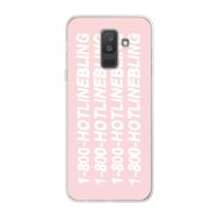 Hotline bling pink: Samsung Galaxy A6 Plus (2018) Transparant Hoesje