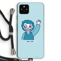 Zwaai: Pixel 5a 5G Transparant Hoesje met koord