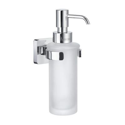 Smedbo Ice Zeepdispenser - 6.5x18.6x11cm - zelfklevend / boren - Massief messing Chroom/Porcelein OK369
