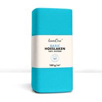 Loom One Hoeslaken – 100% Jersey Katoen – 180x200 cm – tot 25cm matrasdikte– 160 g/m² – Turquoise