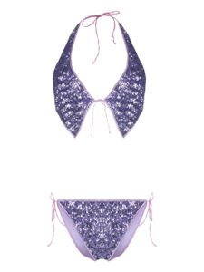 Oséree bikini orné de sequins à dos-nu - Violet