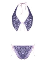 Oséree bikini orné de sequins à dos-nu - Violet