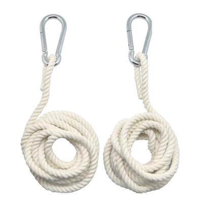 Hangmat touwen - 3 meter - 2x stuks - reserve touw/verlenging - met karabijnhaak
