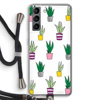 Sanseveria: Samsung Galaxy S21 Transparant Hoesje met koord