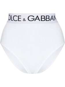 Dolce & Gabbana culotte taille-haute à bande logo - Blanc