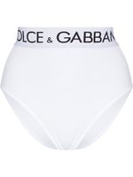 Dolce & Gabbana culotte taille-haute à bande logo - Blanc