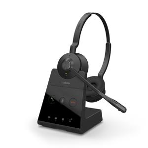 Jabra Engage 65 Stereo On Ear headset Telefoon DECT Stereo Zwart Noise Cancelling Microfoon uitschakelbaar (mute)