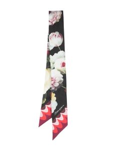 Dolce & Gabbana foulard en soie à fleurs - Noir