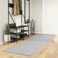 VidaXL Vloerkleed huarte laagpolig zacht wasbaar 80x250 cm grijs