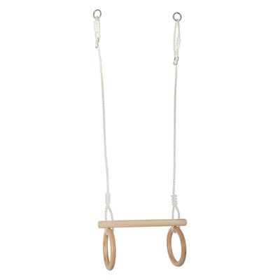 Small Foot - houten trapeze met gymnastiekringen, 100cm
