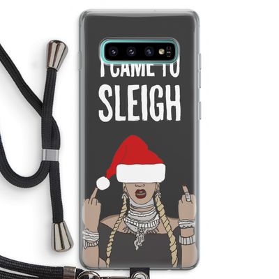 Came To Sleigh: Samsung Galaxy S10 Plus Transparant Hoesje met koord