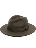 Borsalino fédora à bande logo - Vert