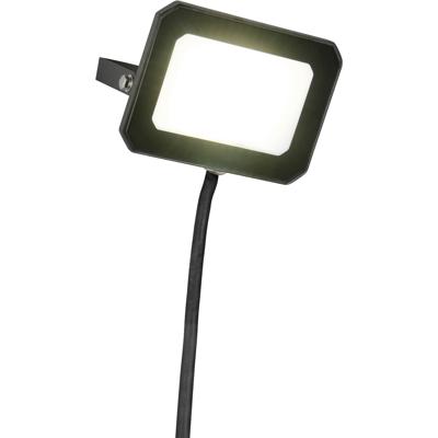 LED Tuinverlichting - Trion Noven - Wandlamp Buitenlamp - 1 Lichtpunt van 20 Watt - Natuurlijk Wit 4000K - Kantelbaar - IP65 - Mat Zwart - Aluminium