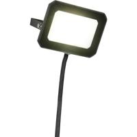 LED Tuinverlichting - Trion Noven - Wandlamp Buitenlamp - 1 Lichtpunt van 20 Watt - Natuurlijk Wit 4000K - Kantelbaar - IP65 - Mat Zwart - Aluminium