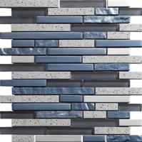 Mozaïek tegels Kwarts Grijs 30x30 - Rechthoek Wandtegels Glas