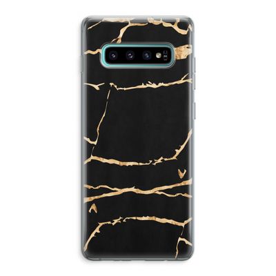 Gouden marmer: Samsung Galaxy S10 Plus Transparant Hoesje