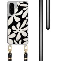 Samsung Galaxy A56 hoesje met zwart koord - Noir bloom