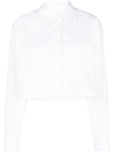 Ba&Sh chemise crop à manches longues - Blanc