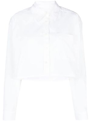 Ba&Sh chemise crop à manches longues - Blanc