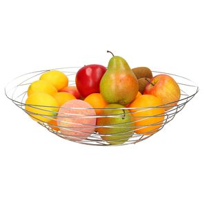 2x Zilveren ronde fruitschalen metaal 39 cm