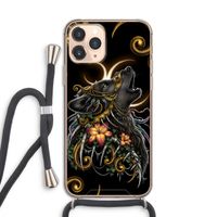 Huilende Wolf: iPhone 11 Pro Transparant Hoesje met koord