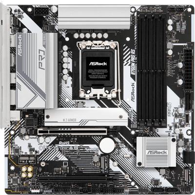 ASRock B760M Pro RS Moederbord Vormfactor Micro-ATX Moederbord chipset Intel® B760