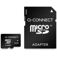 Q-CONNECT microSD geheugenkaart, met SD-adaptor, 64 GB