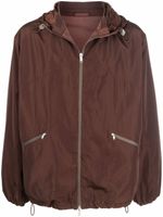 Jil Sander veste zippée à capuche - Marron